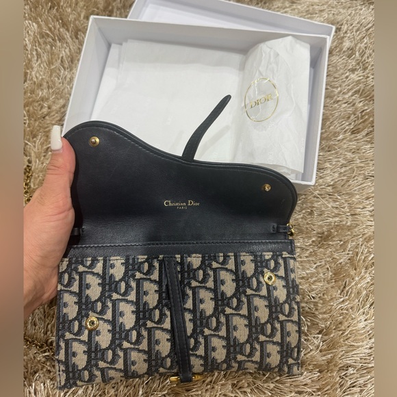 Dior Saddle Pouch with Chain - Picture 7 of 10